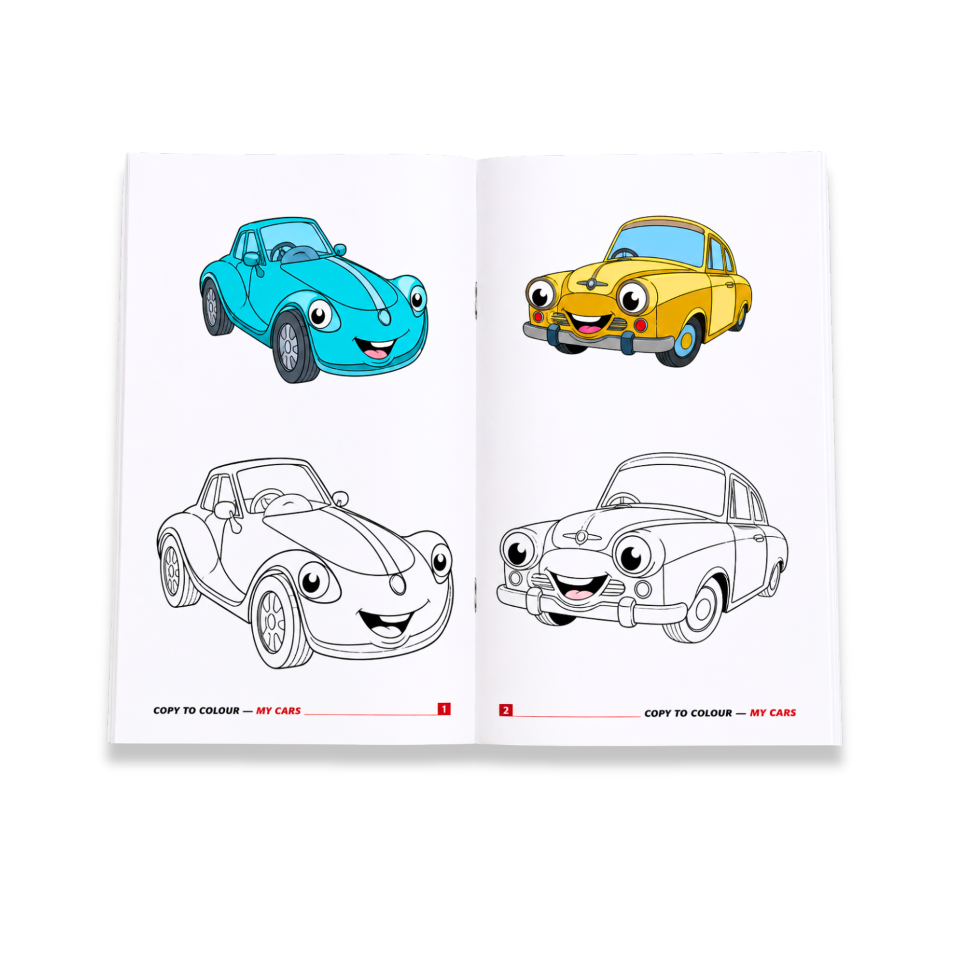 My Cars Copy to Colour Book for Kids