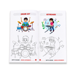 Musical Instruments Copy to Colour Book for Kids