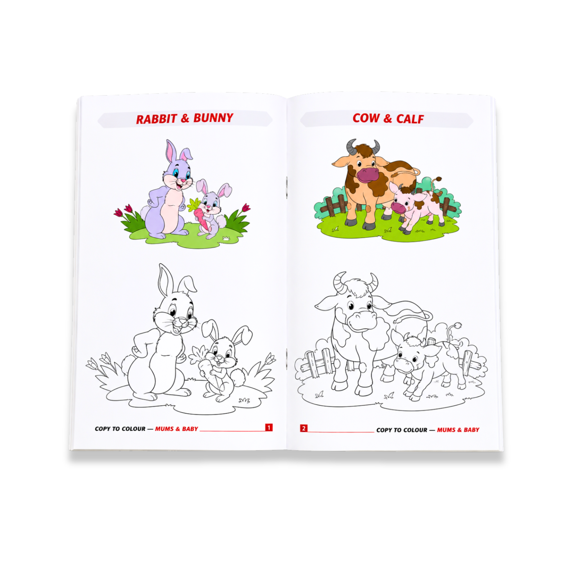 Mums and Baby Copy to Colour Book for Kids