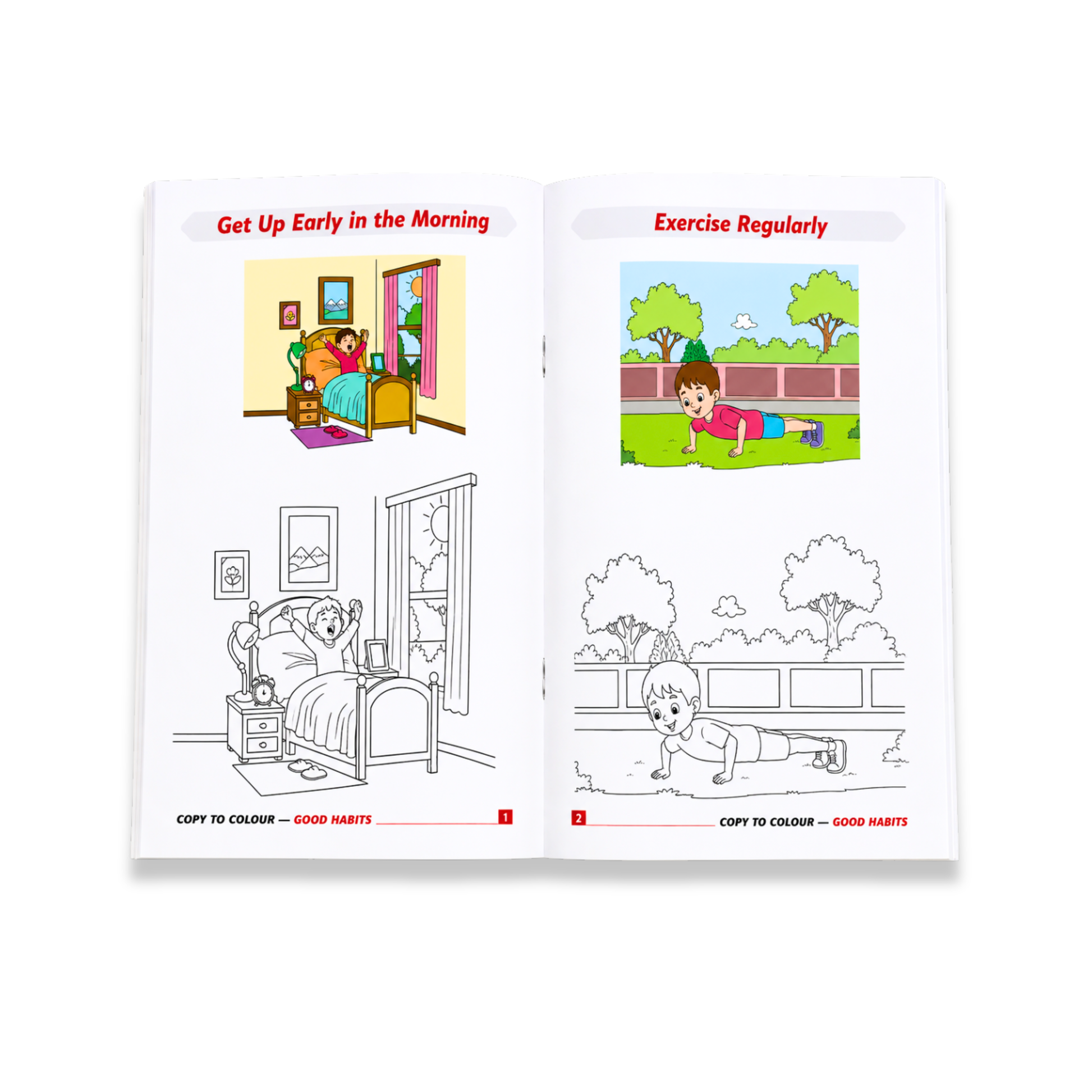 Good Habits Copy to Colour Book for Kids