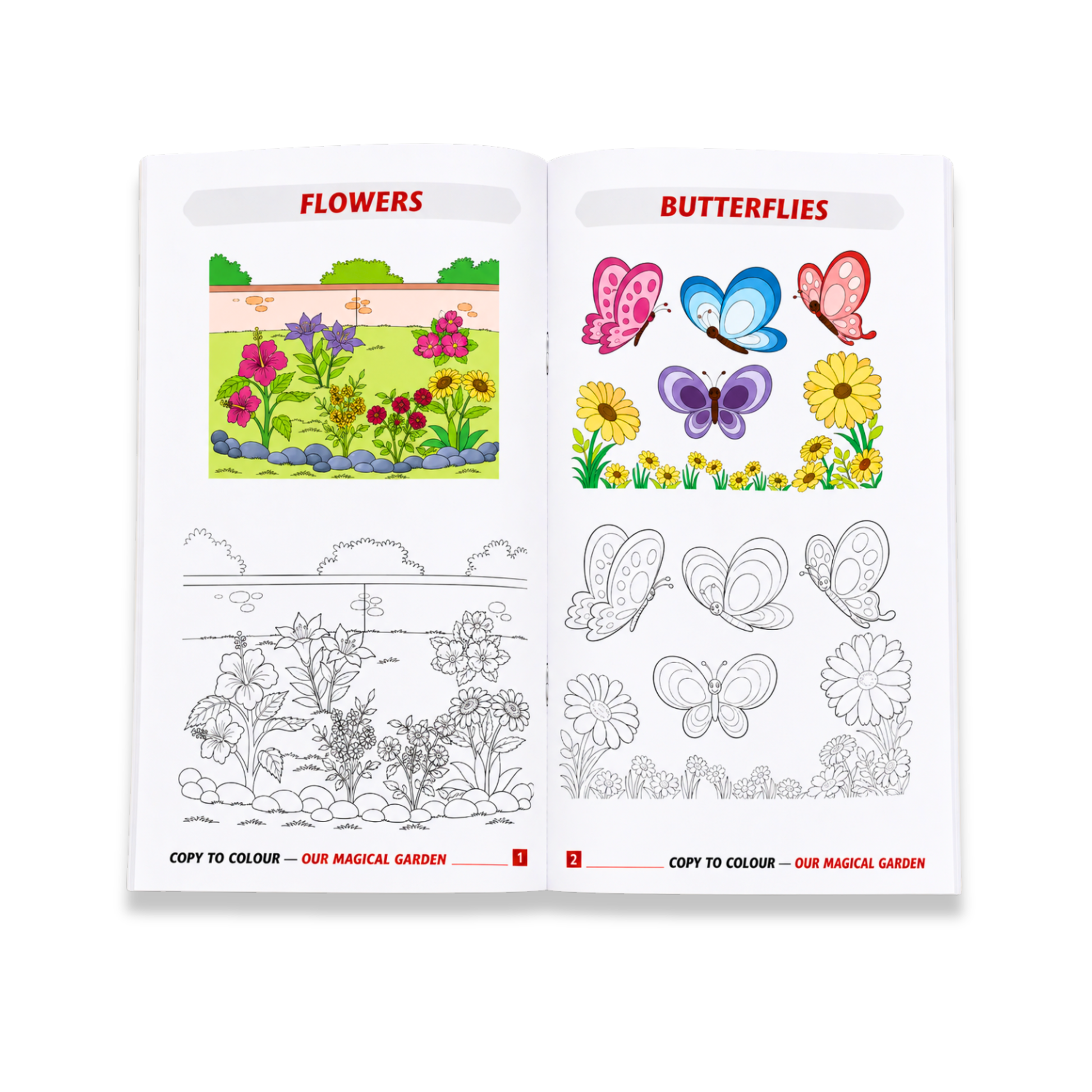 Our Magical Garden Copy to Colour Book for Kids