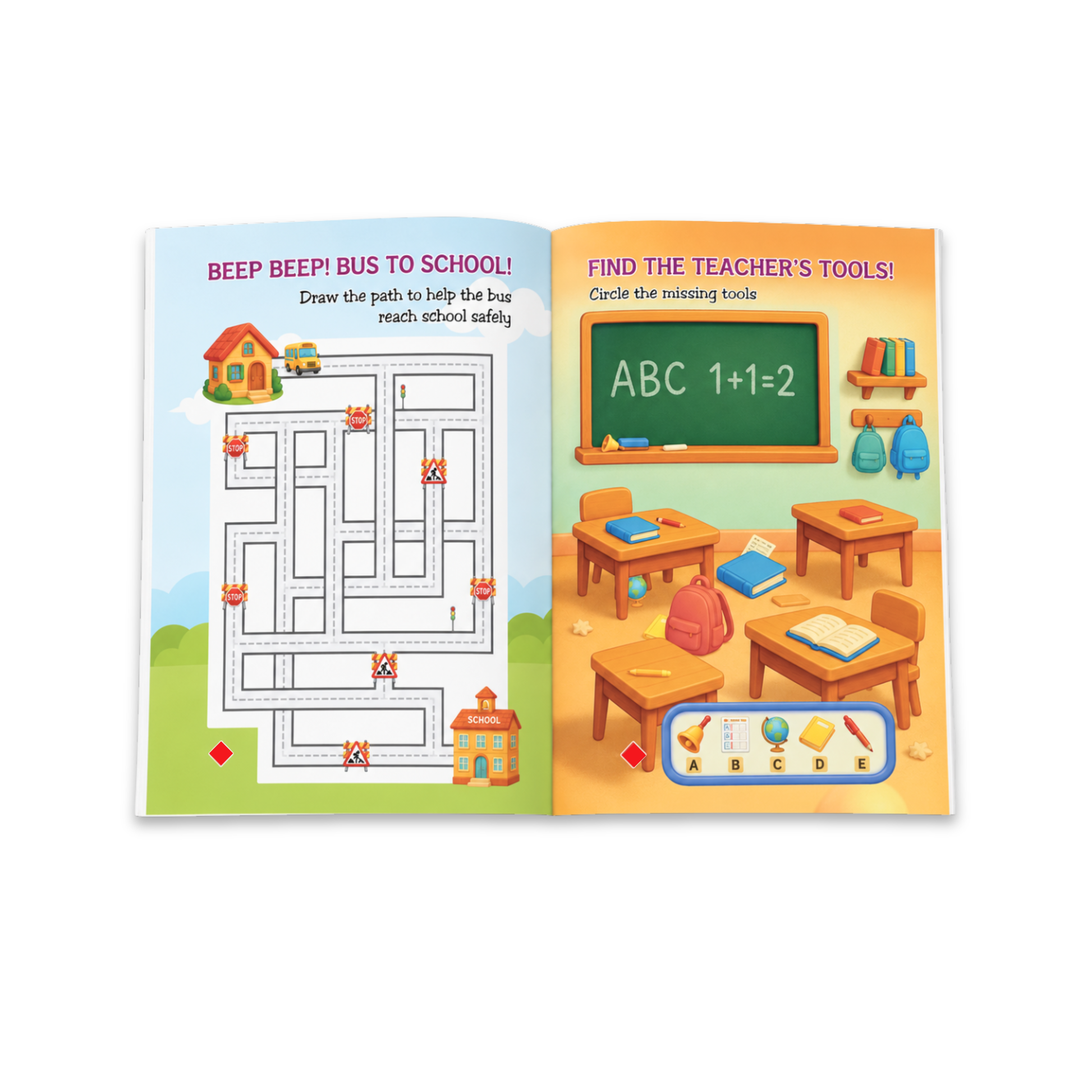 I Want to Be a Teacher Activity Book for Kids