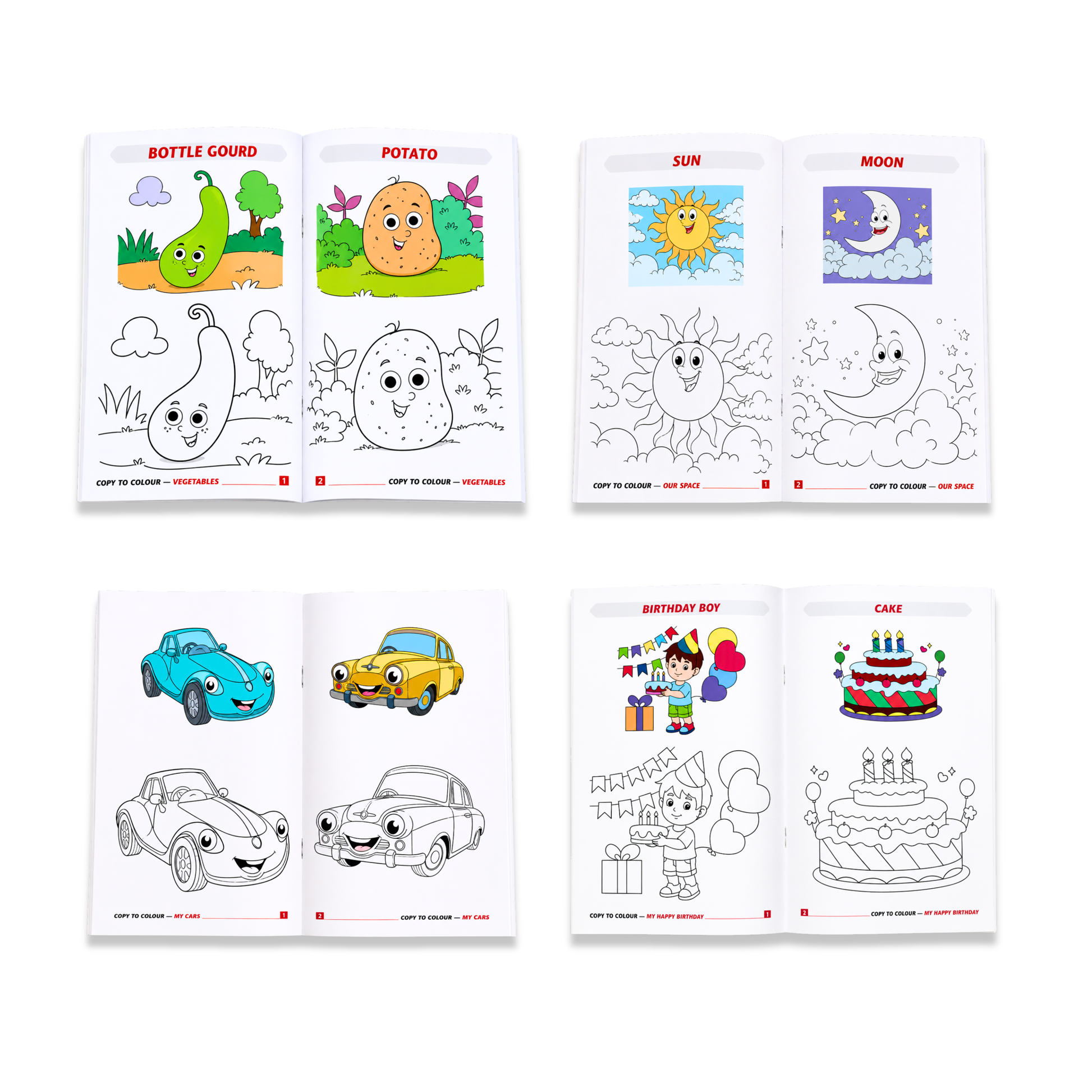 Copy to Colour Set 1 – 8 Books for Kids