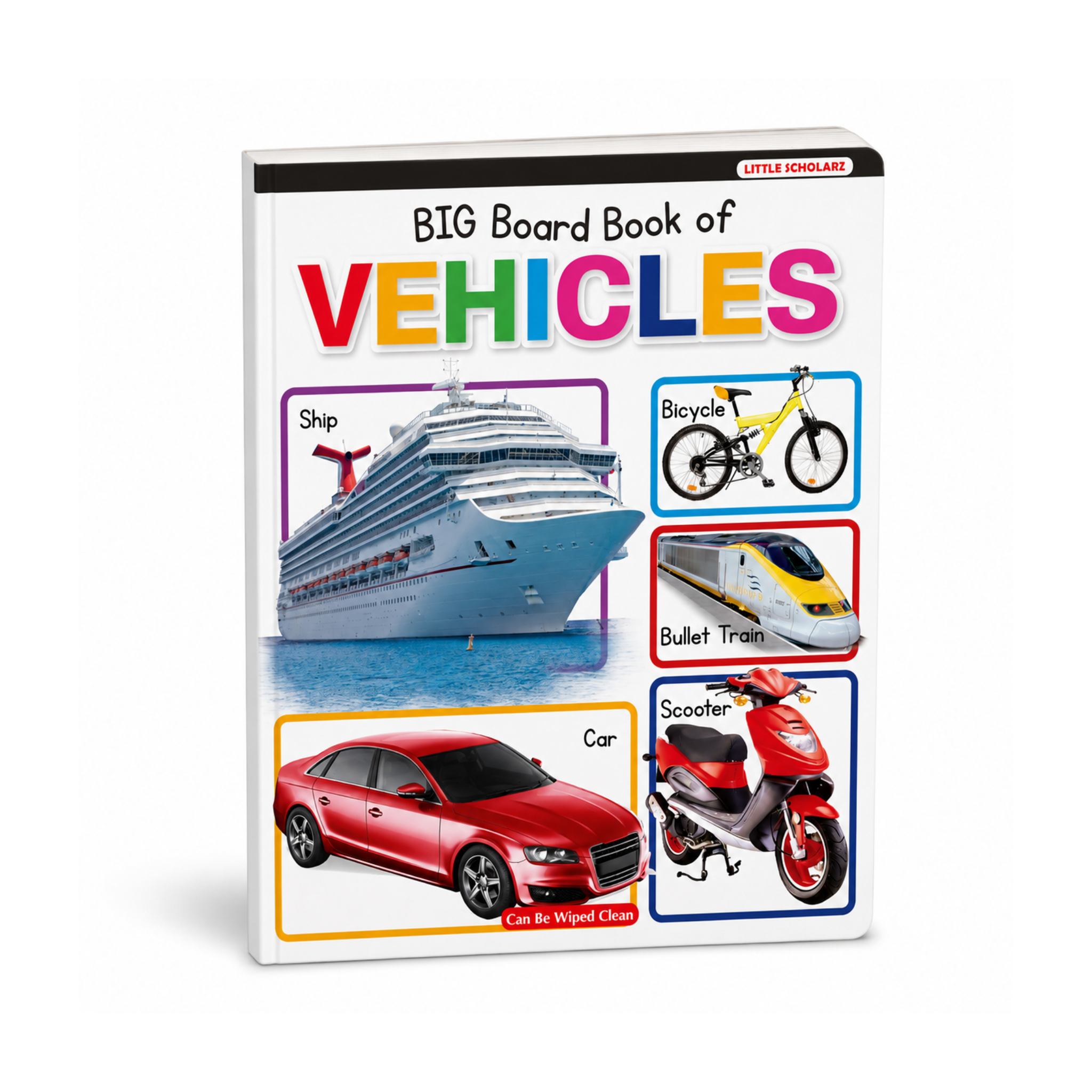 Big Board Book of Vehicles by Little Scholarz — vehicles transport learning board book for toddlers aged 0–5