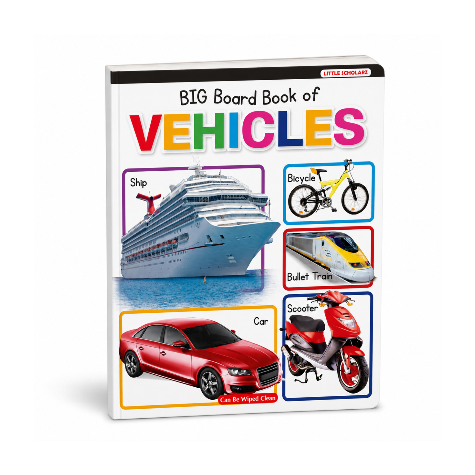Big Board Book of Vehicles by Little Scholarz — vehicles transport learning board book for toddlers aged 0–5