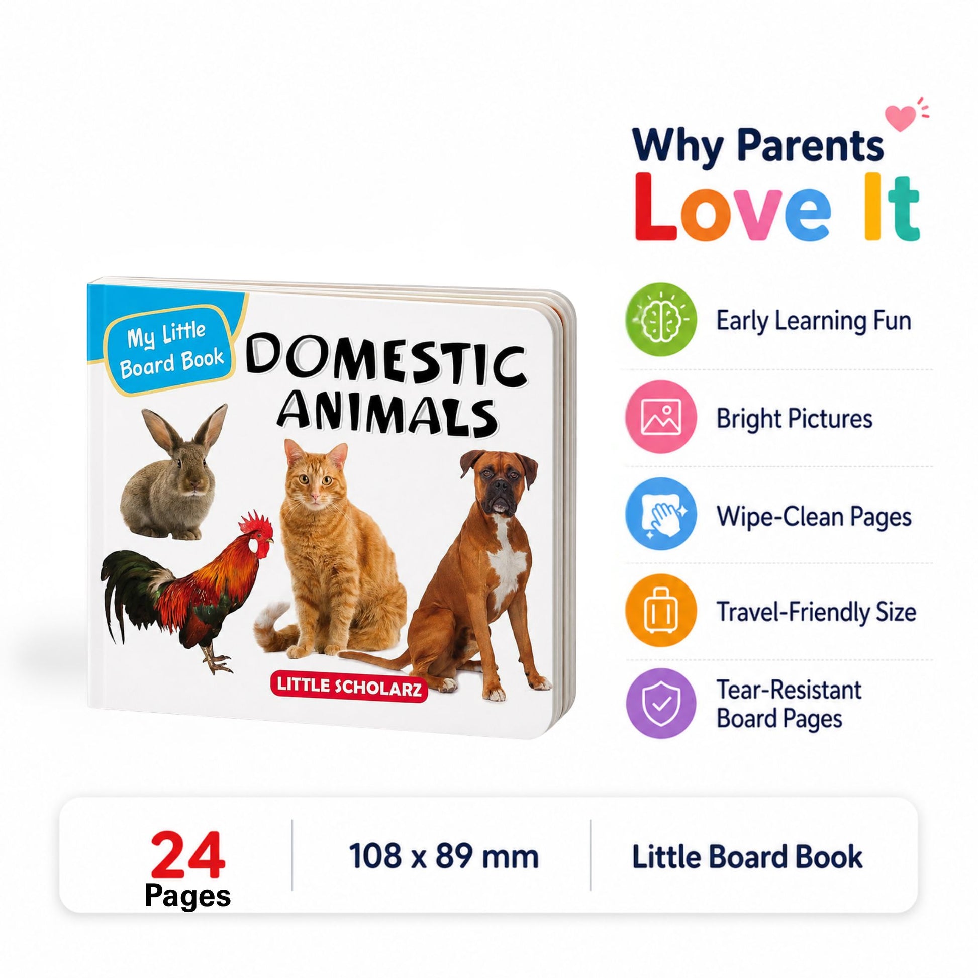 My Little Board Book of Domestic Animals