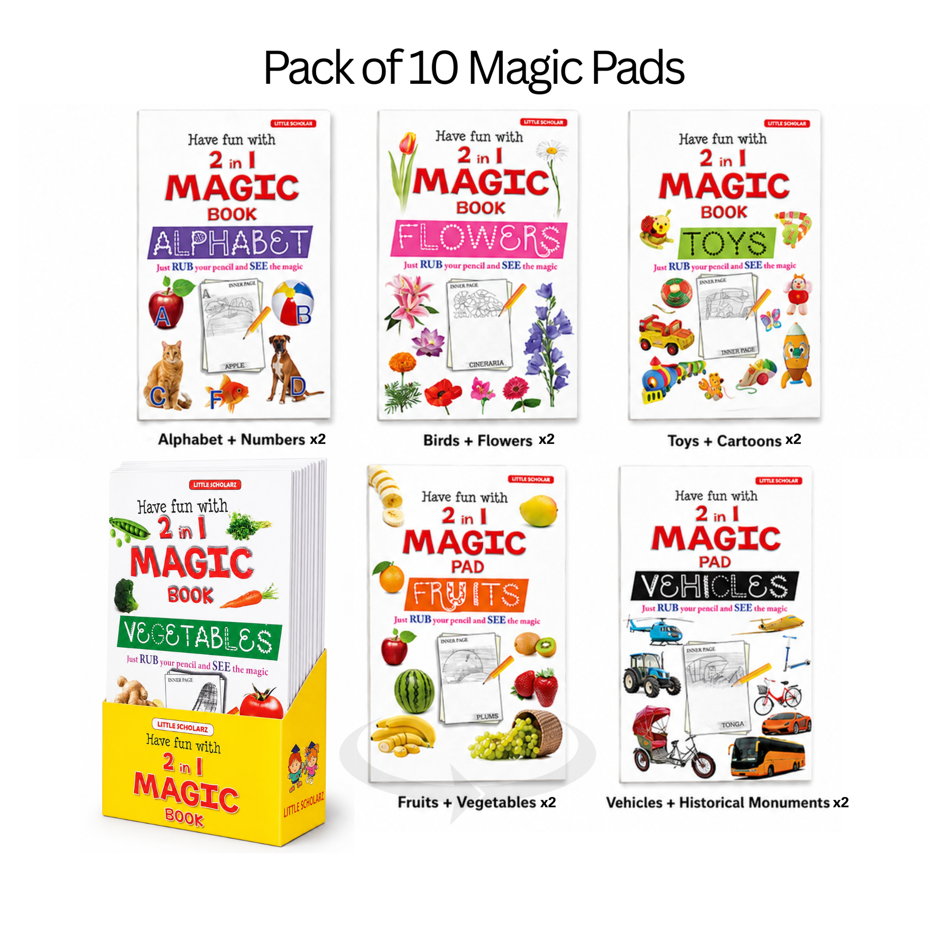 Have Fun with 2-in-1 Magic Books- Set of 10