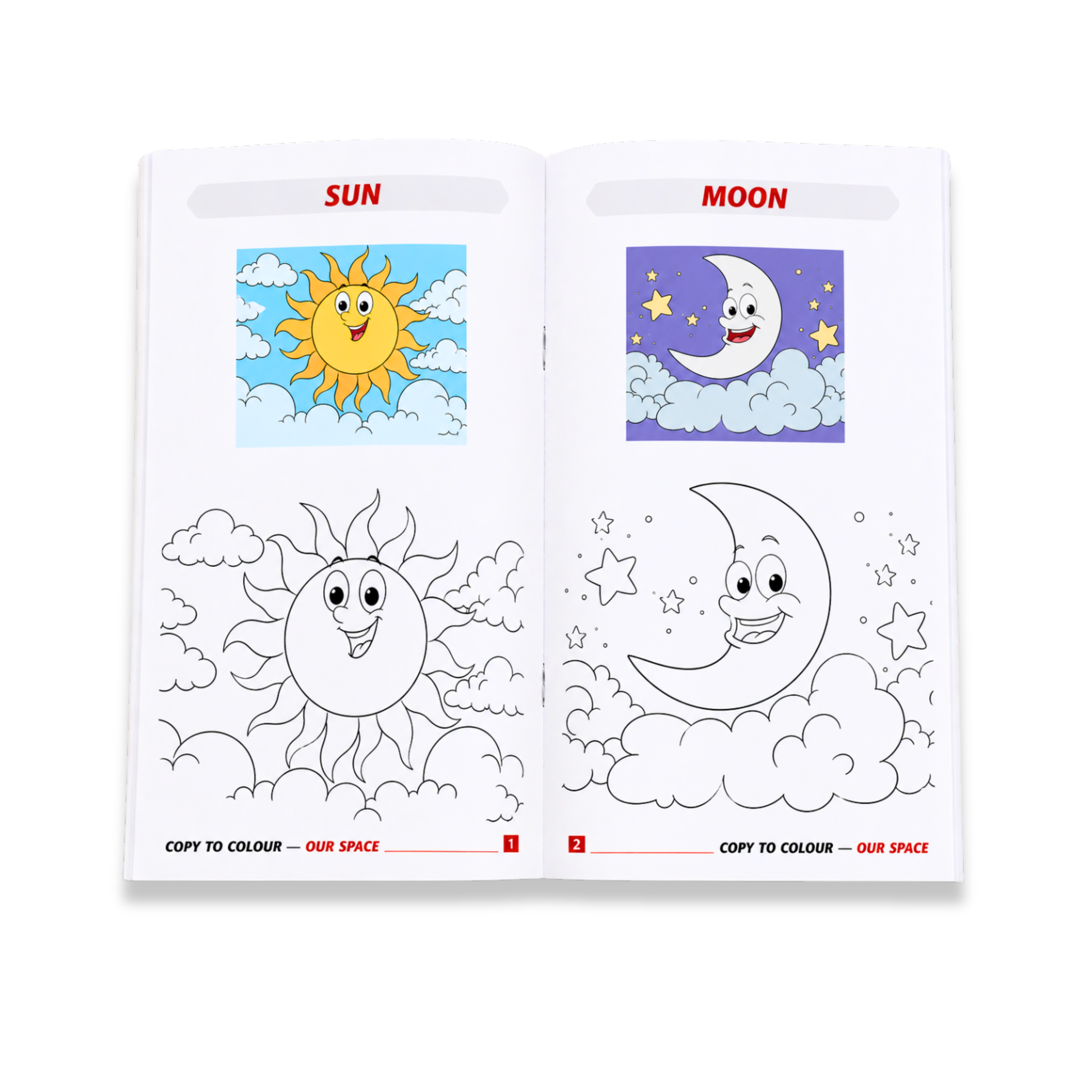 Our Space Copy to Colour Book for Kids