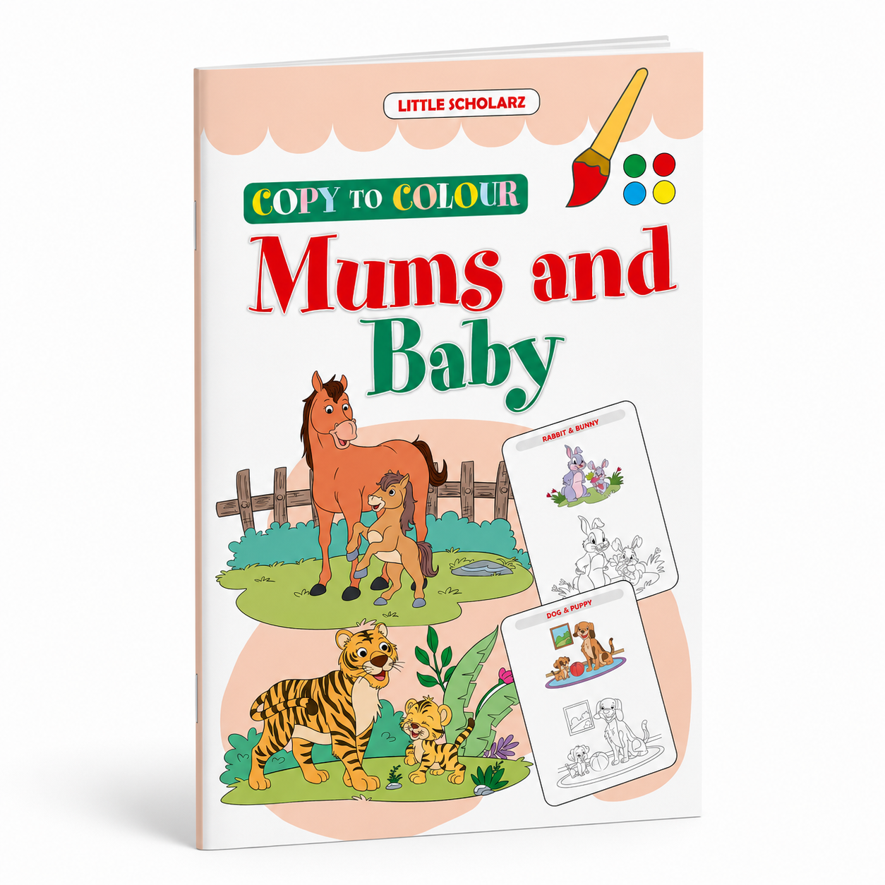 Mums and Baby Copy to Colour Book for Kids