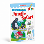 Jungle Safari Copy to Colour Book for Kids