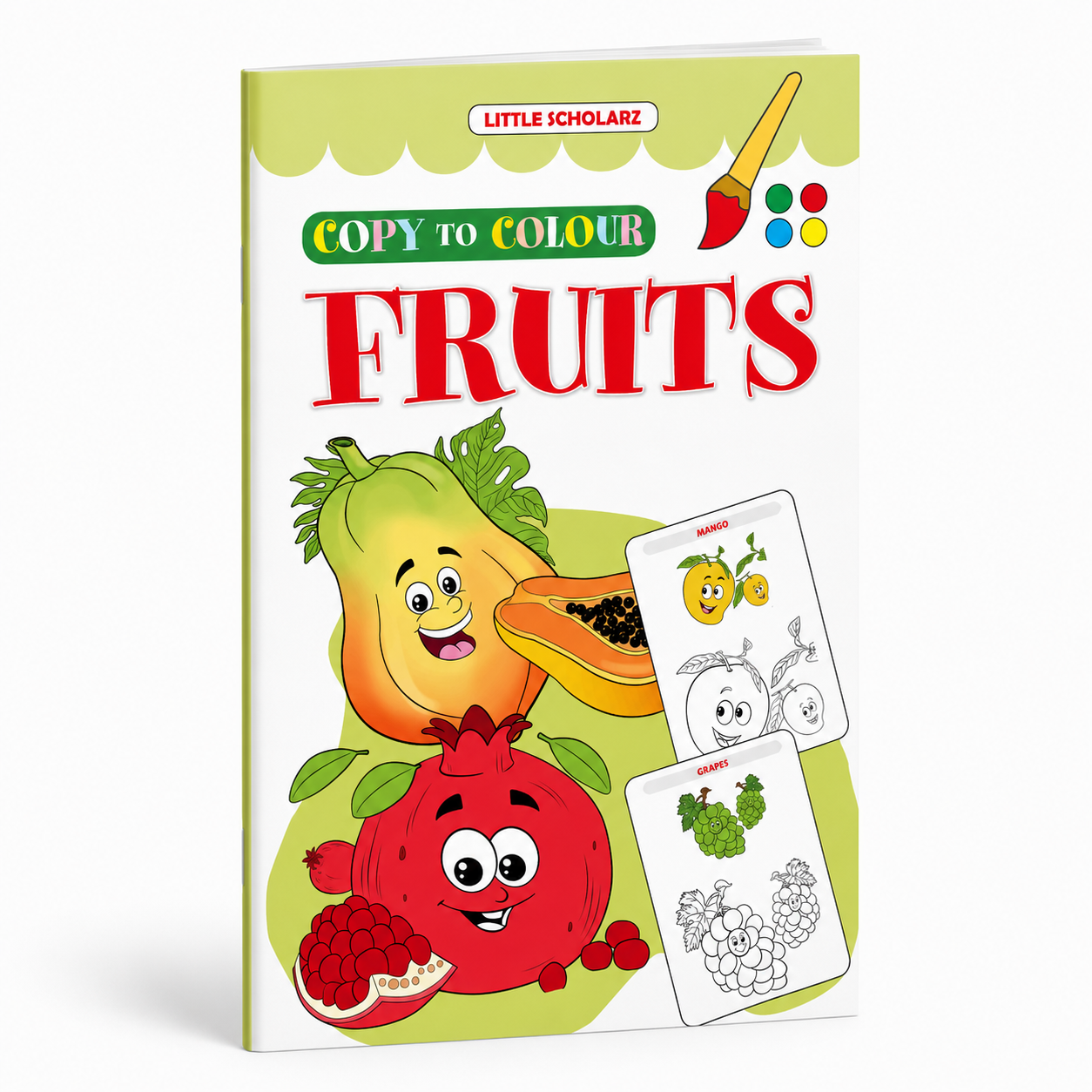 Fruits Copy to Colour Book for Kids