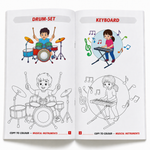 Musical Instruments Copy to Colour Book for Kids