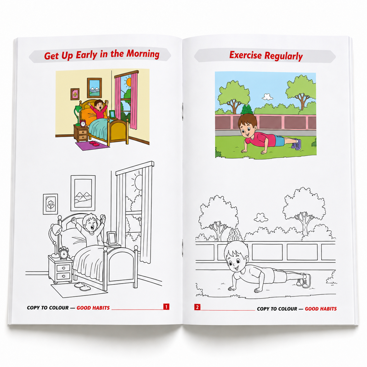Good Habits Copy to Colour Book for Kids