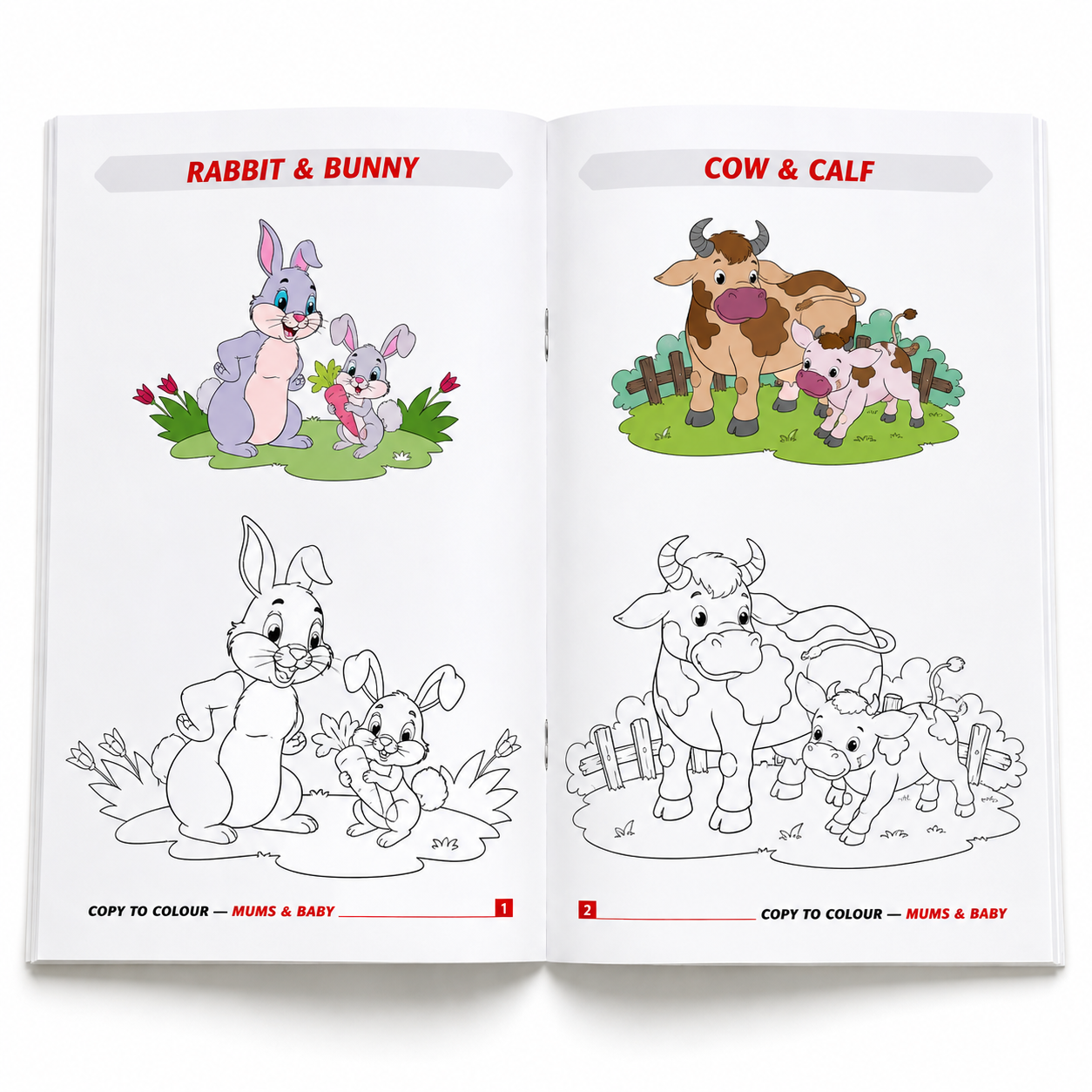 Mums and Baby Copy to Colour Book for Kids