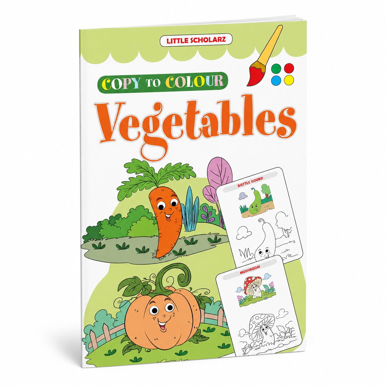 Vegetables Copy to Colour Book for Kids