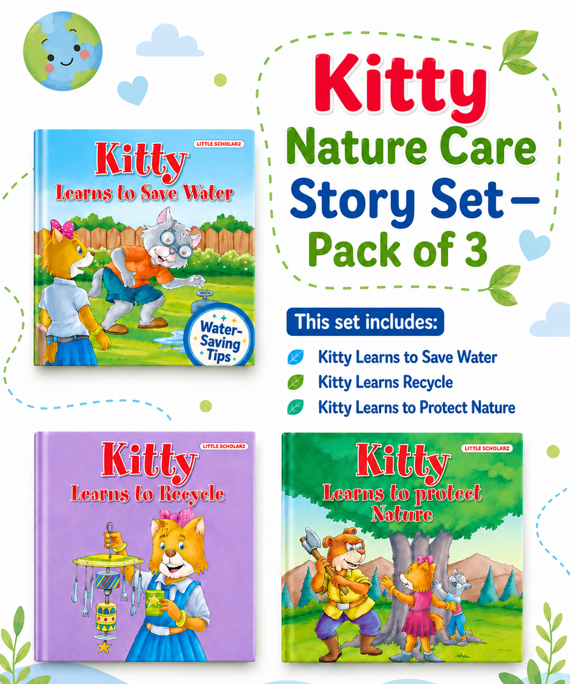 Kitty Nature Care Story Set — Pack of 3