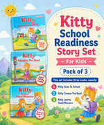 Kitty School Readiness Story Set for Kids — Pack of 3